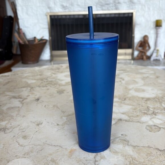 Starbucks 2023 Limited Edition Bluebell Soft Touch 24oz Tumbler Insulated - Picture 4 of 9